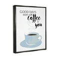 thumbnail image 4 of Stupell Industries Good Days Coffee & You Romantic Kitchen Morning Graphic Art Metallic Gold Floating Framed Canvas Print Wall Art, Design by Daniela Santiago, 4 of 5