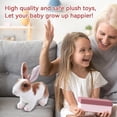 thumbnail image 5 of Black and White Bunny Plush Toys 12 Inch Stuffed Rabbit Soft Cuddly Plush Animal for Nursery Decor Birthday Gift Single Pack, 5 of 9