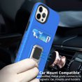 thumbnail image 6 of CoverON For Apple iPhone 13 Pro Max Case, KickStand Ring Credit Card slot Rugged Phone Cover Magnetic holder, Blue, 6 of 10