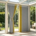 thumbnail image 1 of Rewenti Rideaux d'Extérieur pour Vérandas de Jardin, Rideaux de Patio Résistants à la Décoloration pour Pergola, Gazebo, Porche, Cabane, 1 of 6