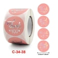 thumbnail image 5 of Pink Silver Thank You Stickers in1.5" in 1 Roll for Festival Cards Floral Bouquets, Gift Wraps, Tags, Mailer Bags for Birthday, 5 of 5