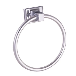 Wall-Mounted Polished Chrome Towel Ring