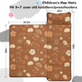 thumbnail image 5 of Daisy Pioneer Flower Brown Pattern Teens Toddler Nap Mat with Pillow, Sleeping Mat Bag for Preschool Daycare 59"x22", 5 of 6
