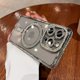 thumbnail image 3 of Funda de teléfono transparente con purpurina de diamante para iPhone, cubierta magnética de carga inalámbrica Magsafe, 15, 14, 13, 12, 11 Pro Max, 15 Plus, 3 of 5