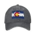 thumbnail image 2 of Colorado Flag Cowboy Hat Baseball Hat Trucker Hat For Men Women Retro Denim Hats Baseball Cap Dad Hat, 2 of 5