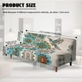 thumbnail image 2 of SCRAWLGOD Bohemian Flower Hummingbird Blue Beige Futon Cover Armless Sofa Covers Sofa Bed Covers Stretch Futon Couch Cover Sofa Slipcover Thick Stay in Place Furniture Protector, 2 of 7