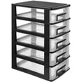 thumbnail image 1 of Organizador de escritorio con cajón de almacenamiento de plástico, soporte para guardar artículos diversos, caja organizadora tipo cajón, 1 of 5