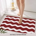 thumbnail image 6 of Red Ripple Doormat Outdoor Entrance 16"x24", Simple Red White Waves Aesthetics Absorb Moisture Dirt Door Mats, Non-Slip Rubber Backing Floor Mats Indoor, Low-Profile Front Door Rugs, 6 of 9