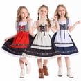 thumbnail image 6 of Edvintorg Girls Dresses Halloween Embroidery Square Neck A Line Dress Plaid Short Sleeve Fancy Dress with Bowknot Clothes for Girls Size 4-16, 6 of 7