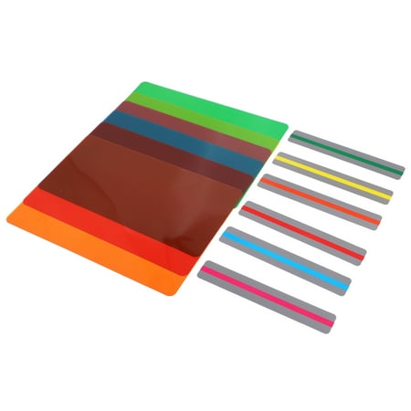 

12 Pcs Guided Reading Strips Set Colored Overlays Dyslexia Tools Correction Gels Lighting Filter Plastic Sheets Bookmark