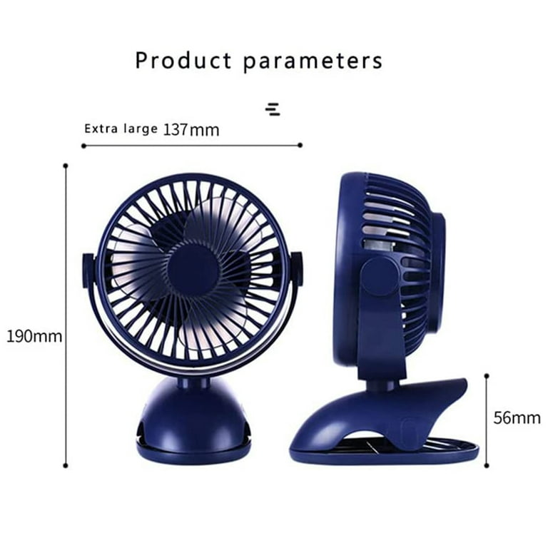 3000mAh Leise Tischventilator Clip Fan, mini USB Ventilator, Auto