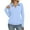 Blue, variant on Business Casual Tops for Women Long Sleeve V Neck Polo, Banded Bottom Collared Blouses Office Meetings Blue XL