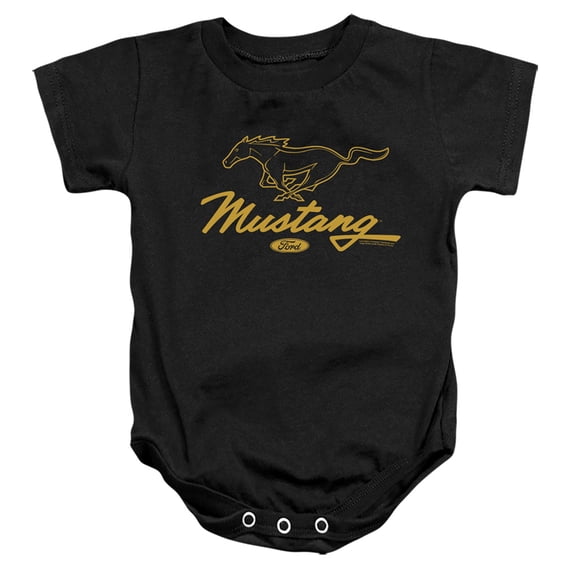 Ford Mustang Pony Script-Infant Snapsuit Black (18 Mo)
