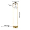 thumbnail image 2 of Henn&Hart Lampe de Sol Moderne en Métal 14"W Finition Laiton Brossé, 2 of 9