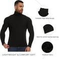 thumbnail image 5 of Mens Mock Turtleneck Sweater Long Sleeve Basic Tops Slim Fit Knitted Pullover Base Layer, 5 of 6