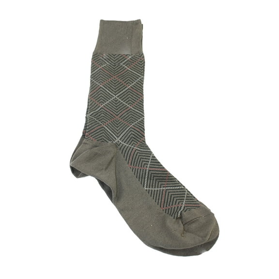 Perry Ellis Portfolio  Brown Printed Socks 6.5-12