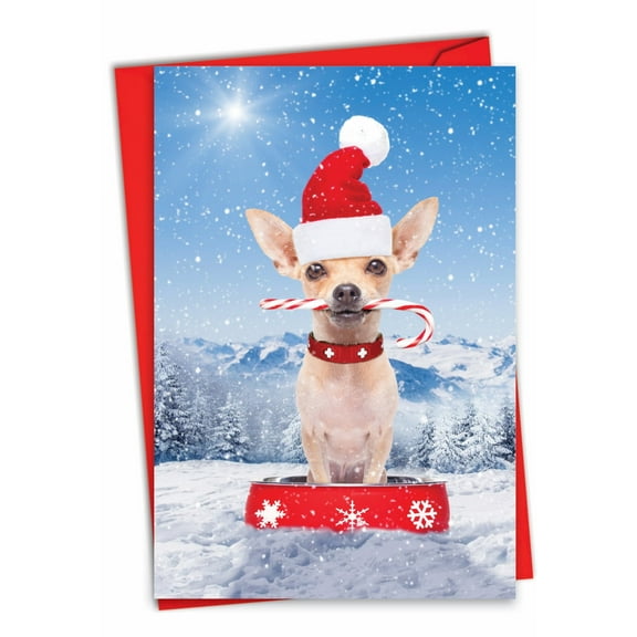 1 Christmas Card with Envelope - Canine Antics C3194GXSG