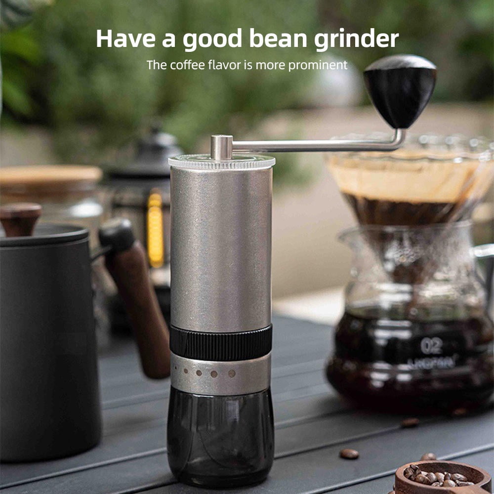 BIMZUC Manual Hand‑Crank Coffee Grinder – 5‑Speed CNC Steel Burr, 30g Powder & 25g Bean Capacity, Portable & Durable for Home, Office & Travel