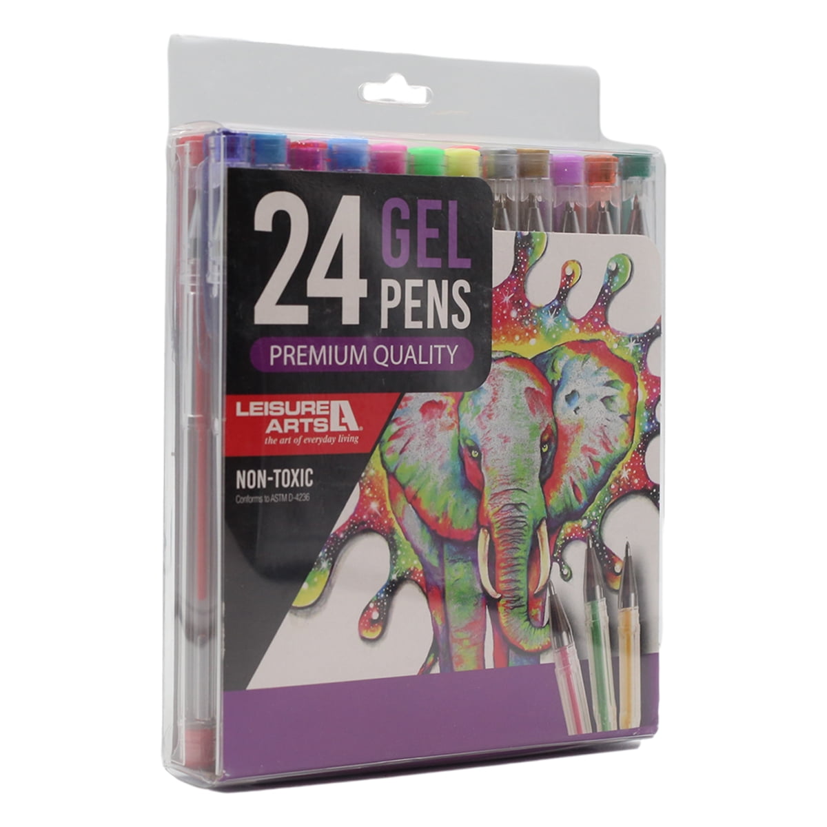 24pk Premium Roller Ball Gel Pens Glitter, Metallic, Neon