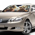thumbnail image 3 of Uorisanigo Car Sun Shade Windshield Funny Highland Cow Animal Driving Hawaii Washable Front Car Window Shades Sun Protection Car Windshield Shade Sun Visor Protector Interior Accessories, 3 of 7