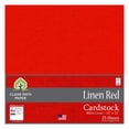 thumbnail image 1 of Linen Red Cardstock - 12 x 12 inch - 80Lb Cover - 25 Sheets - Clear Path Paper, 1 of 9