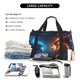 thumbnail image 5 of Fotbe Red And Blue Fire Dragon C Bolsa de Viaje con Estampado, Bolsa de Fin de Semana para Mujer con Compartimento para Zapatos, Bolsa de Gimnasio con Bolsillo Húmedo, 5 of 7