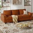 thumbnail image 2 of BLAZANT 90" 3 Seater Sofa Couch with Deep Seat, 90" Modern Upholstered Sofa with Armrests, Easy Installation, Comfy Couches for Living Room, Apartment,Rust, 2 of 10