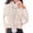 Off-white, variant on Womens Chenille Scarf with Pompom Winter Knit Warm Scarves for Cold Weather with Box
