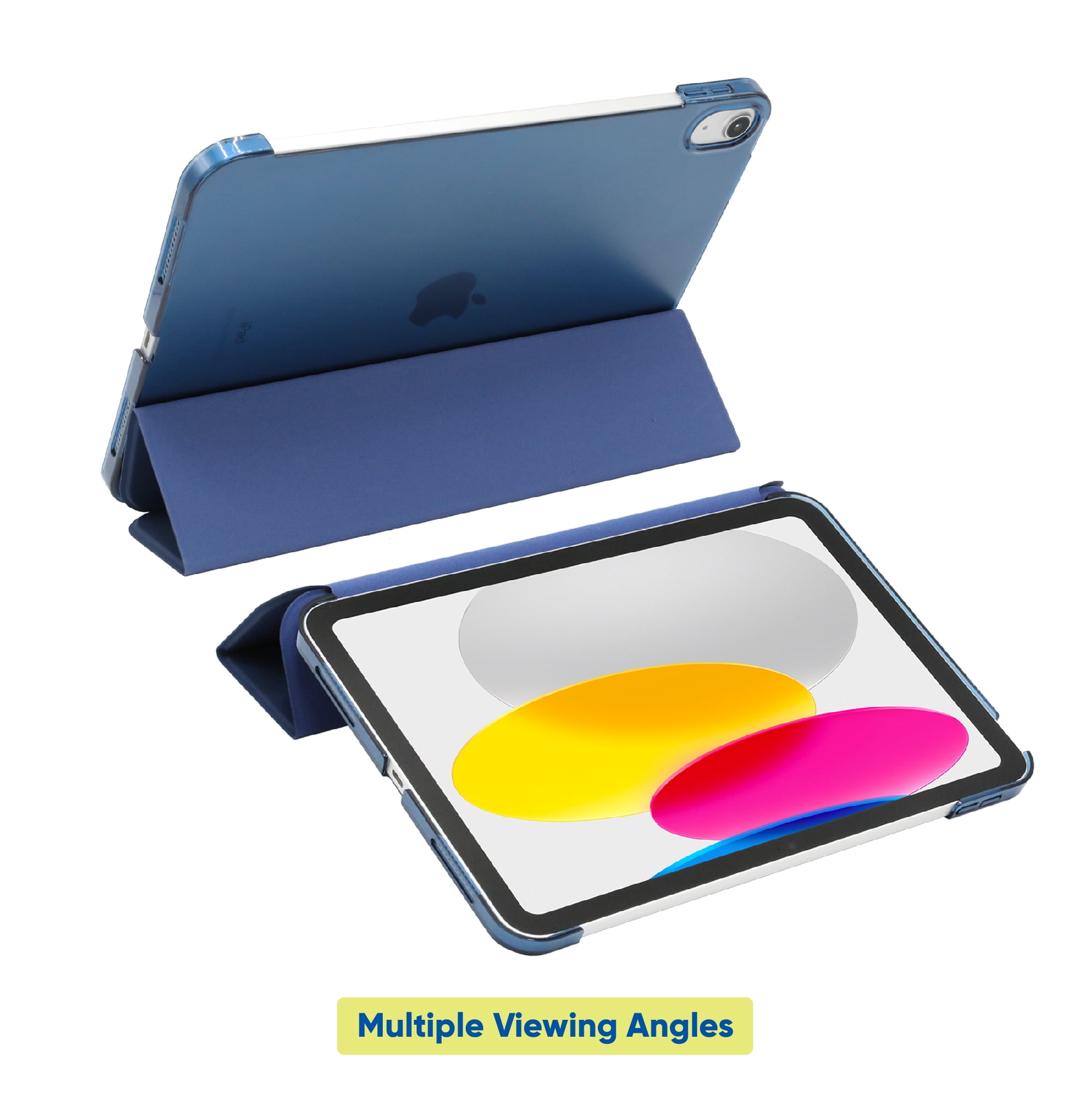 onn. Tablet Folio Case for iPad (A16)/iPad (10th Generation), Blue