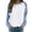 Sky Blue, variant on Kelon Womens Football Print Crew Neck Sweatshirts Long Sleeve Casual Pullover Top Game Day Outfits, L