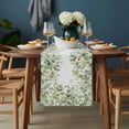 thumbnail image 2 of Spring Eucalyptus Leaves Table Runner - 72 Inch Long, Kitchen Dining Table Runner Dresser Scarves, Green Summer Botanical Farmhouse Decor for Coffee Tables Wedding Party Banquet, 2 of 8