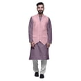 thumbnail image 1 of Atasi Cotton Mens Kurta Pajama With Jacket Indian Mandarin Ethnic Wear Set, 1 of 1