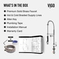 thumbnail image 4 of VIGO Zurich Single Handle Pull-Down Sprayer Kitchen Faucet in Chrome, 4 of 14