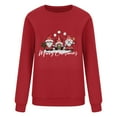 thumbnail image 4 of Azrian Womens Christmas Tops,Women's Fashion Loose Christmas Print Round Neck Sweater 2023 Deal on Sale Plus Size Clearance, 4 of 5