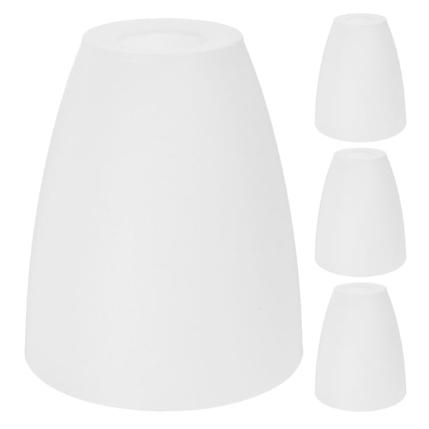 Pantalla de boca plana de plástico para lámpara E14, pantalla de lámpara colgante, pantallas de lámpara, pantallas de lámpara para lámparas de mesa, 4 Uds.