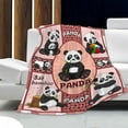 thumbnail image 2 of Yibo Who Loves Panda Blanket Flannel Soft and Comfortable Anti-static Bed Sofa Blanket, 2 of 7