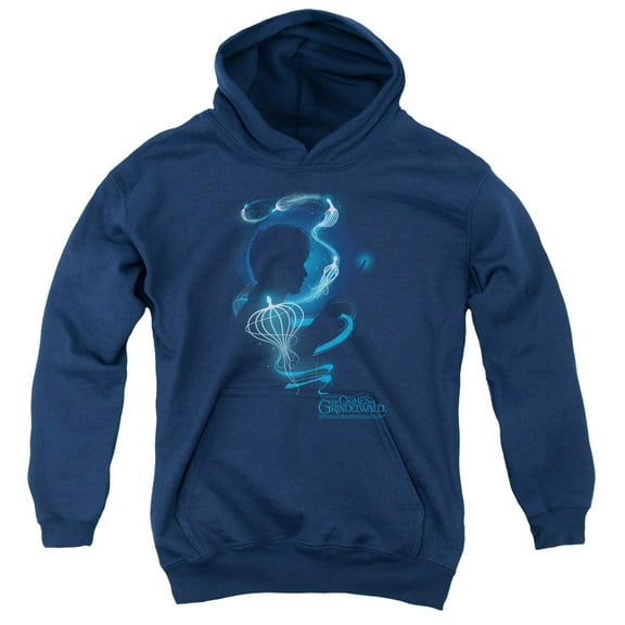 Fantastic Beasts 2 - Newt Silhouette - Youth Hooded Sweatshirt - Large