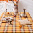 thumbnail image 5 of Plaid Fall Tablecloth Thanksgiving Rectangle 60x84 Inch, Yellow Table Cloths Autumn Decorations, Polyester Fabric Table Cover for Harvest Party Dining Farmhouse Kitchen Decor, 5 of 6