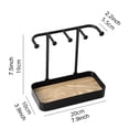 thumbnail image 5 of Yesbay Jewelry Organizer Rack with 5 Hook Necklace Holder Stand with Wooden Tray Anti-Slip Design Strage Rack for Necklaces Bracelets Earrings, 5 of 7