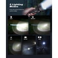 thumbnail image 4 of Linternas LED Recargables de Altos Lúmenes, Linternas Potentes Súper Brillantes con 5 Modos de Iluminación, Camping-Negro, 4 of 5