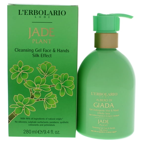 LErbolario Jade Plant Cleansing Gel Face and Hands Silk Effect - 9.4 oz