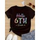 thumbnail image 1 of Girls' 6th Grade First Day of School outfit - Soft Breathable Cotton T-Shirt - Back to School Celebration Shirt for Girls ages 4-12 (1pc) - Crew Neck Tee, Backtoschool apparel, Playful Graphic Tee, 1 of 6