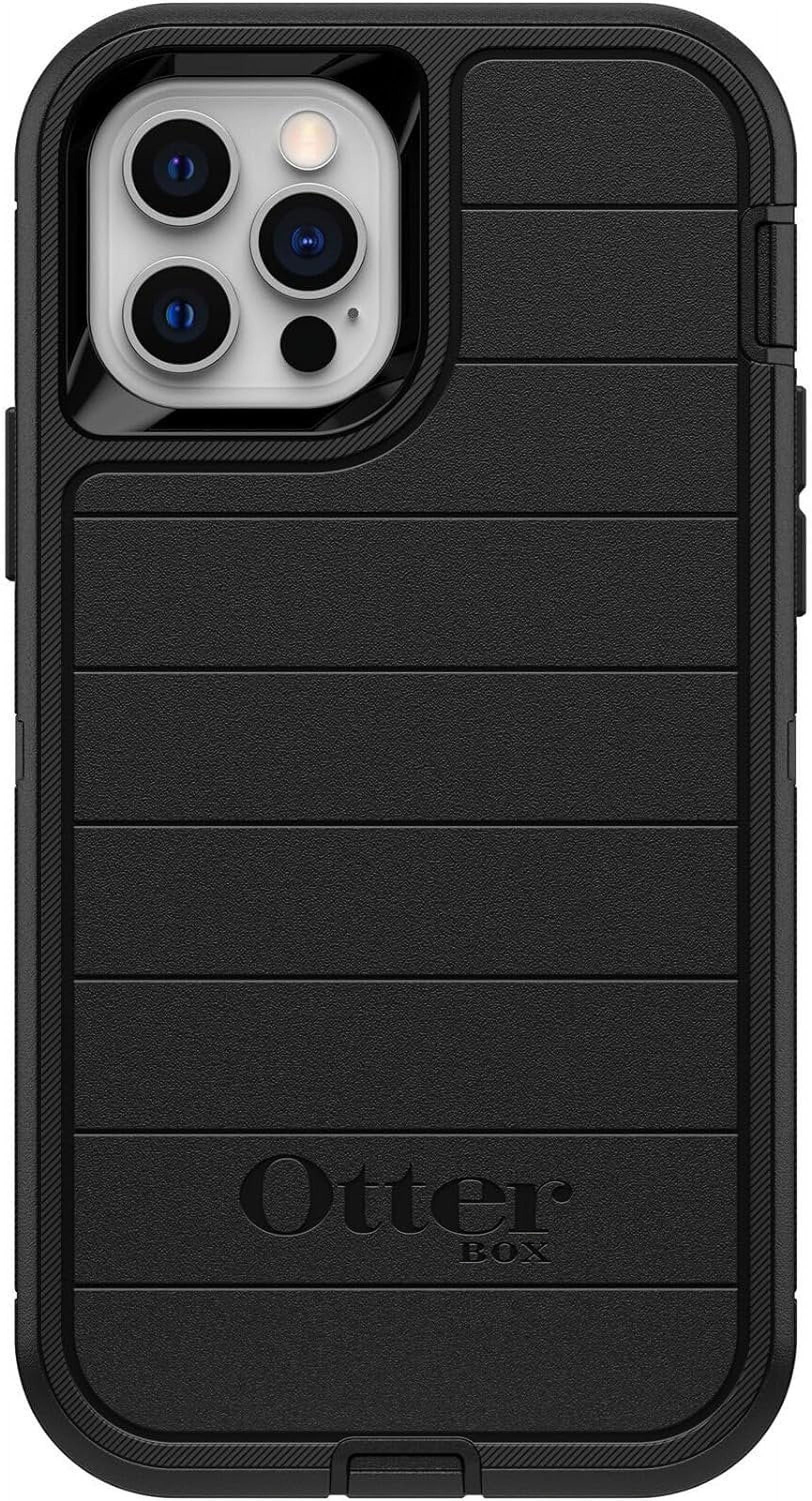 OtterBox Defender Series Rugged Case for Apple iPhone 12 & iPhone 12 Pro - Black with Microbial Defense