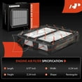 thumbnail image 2 of A-Premium Engine Air Filter Compatible with Honda Fit 2009-2014, L4 1.5L, Rigid Panel, Replace# 17220RB6Z00, 2 of 8