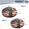 thumbnail image 2 of Electric Stove Burner Covers, Set of 4, Round Burner Cover,8 and 10 Inch,White-Tailed Deer in Front of American Flag Background, 2 of 4