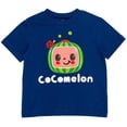 thumbnail image 3 of CoComelon JJ Yoyo Tomtom - Camiseta gráfica para bebés y pantalones cortos de rizo francés, color azul, 12 meses, 3 of 5