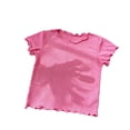 thumbnail image 2 of WhouRiu Girls Solid Color Basic Tees Kids Short Sleeve Crew Neck Tshirt Comfortable Cute Casual Summer T Shirts,9-10 Years, 2 of 6