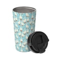 thumbnail image 2 of Gukieu White Geese and Flower Print Insulated Coffee Cup, Portable Stainless Steel Vacuum Cup with Lid, Unisex, Suitable for Office, Cafe, Car, 2 of 8