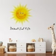 thumbnail image 5 of HAZIUA Under $5 Smilings Face Sun Wall Sticker Kindergarten Background Decoration Self Adhesive Window Glass Cartoon Sticker Yellow, 5 of 6