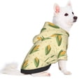 thumbnail image 2 of Fotbe Yellow Corn Sudadera con Estampado para Perros Pequeños – Suéter con Capucha para Mascotas, Tela Suave de Forro Polar con Bolsillo-Small, 2 of 7